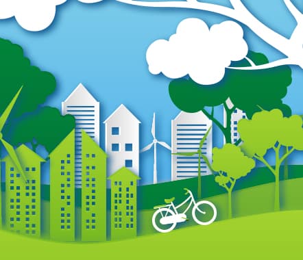 Ilustração de energia solar e sustentabilidade